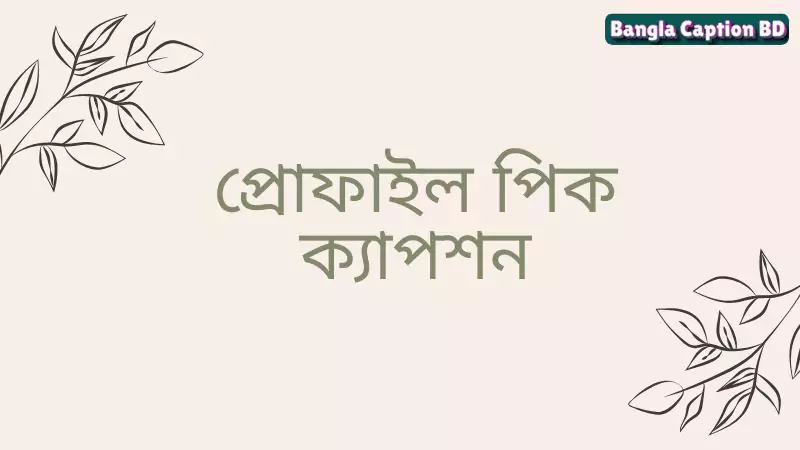 প্রোফাইল পিক ক্যাপশন